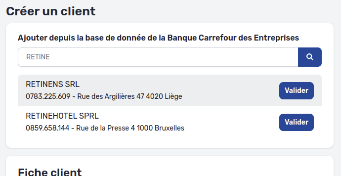 Recherche dans la BCE